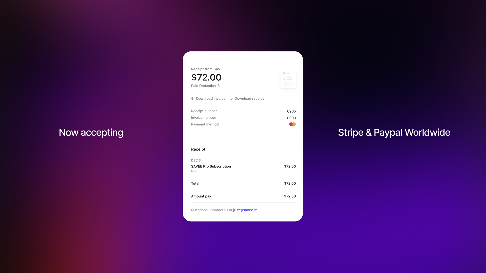 Making payments easier on SAVEE — Paypal and more